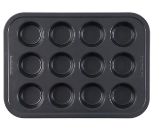 BAKERS SECRET ULTIMATE NON-STICK MUFFIN CUPCAKE 12 CUP PAN 40X29CM