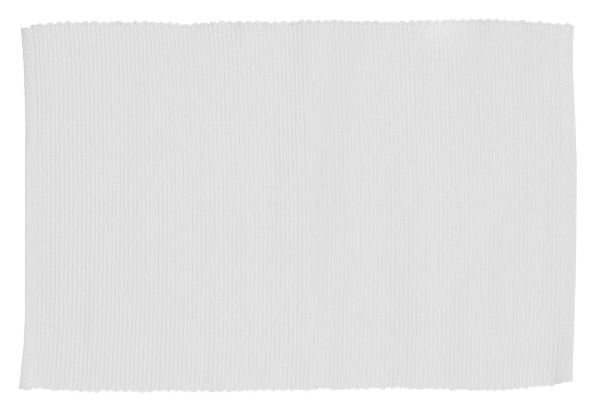 RIBBED PLACEMAT WHITE 48X33CM LOLLIPOP