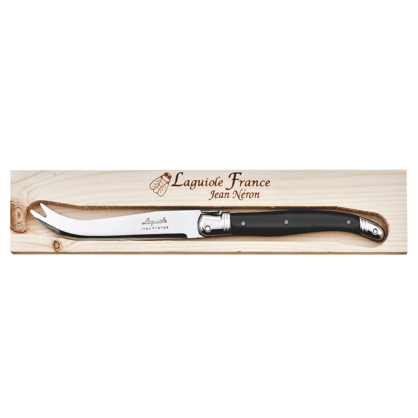 Laguiole Jean Neron Black Cheese Knife for serving cheese and entertaining