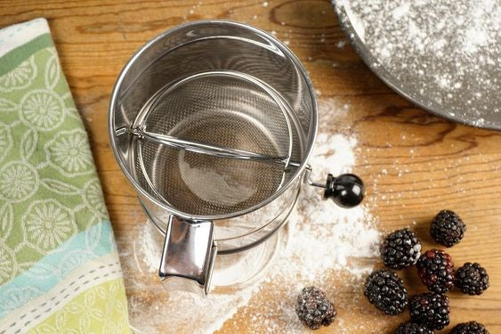 Avanti Stainless Steel Flour Sifter Crank Handle 5 Cup