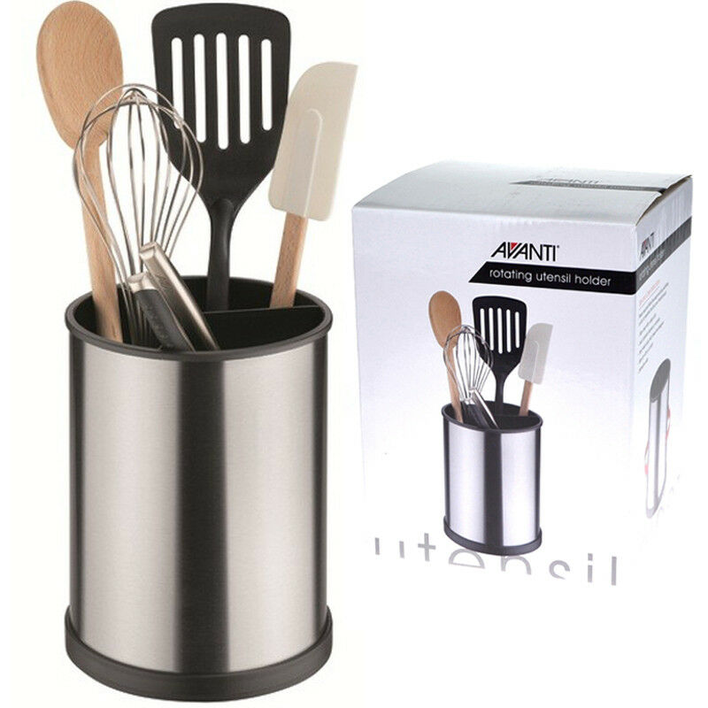 Avanti Stainless Steel Utensil Round Rotating Holder