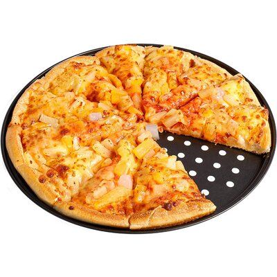 Bakemaster Pizza Crispier Holes Non Stick Round 32cm