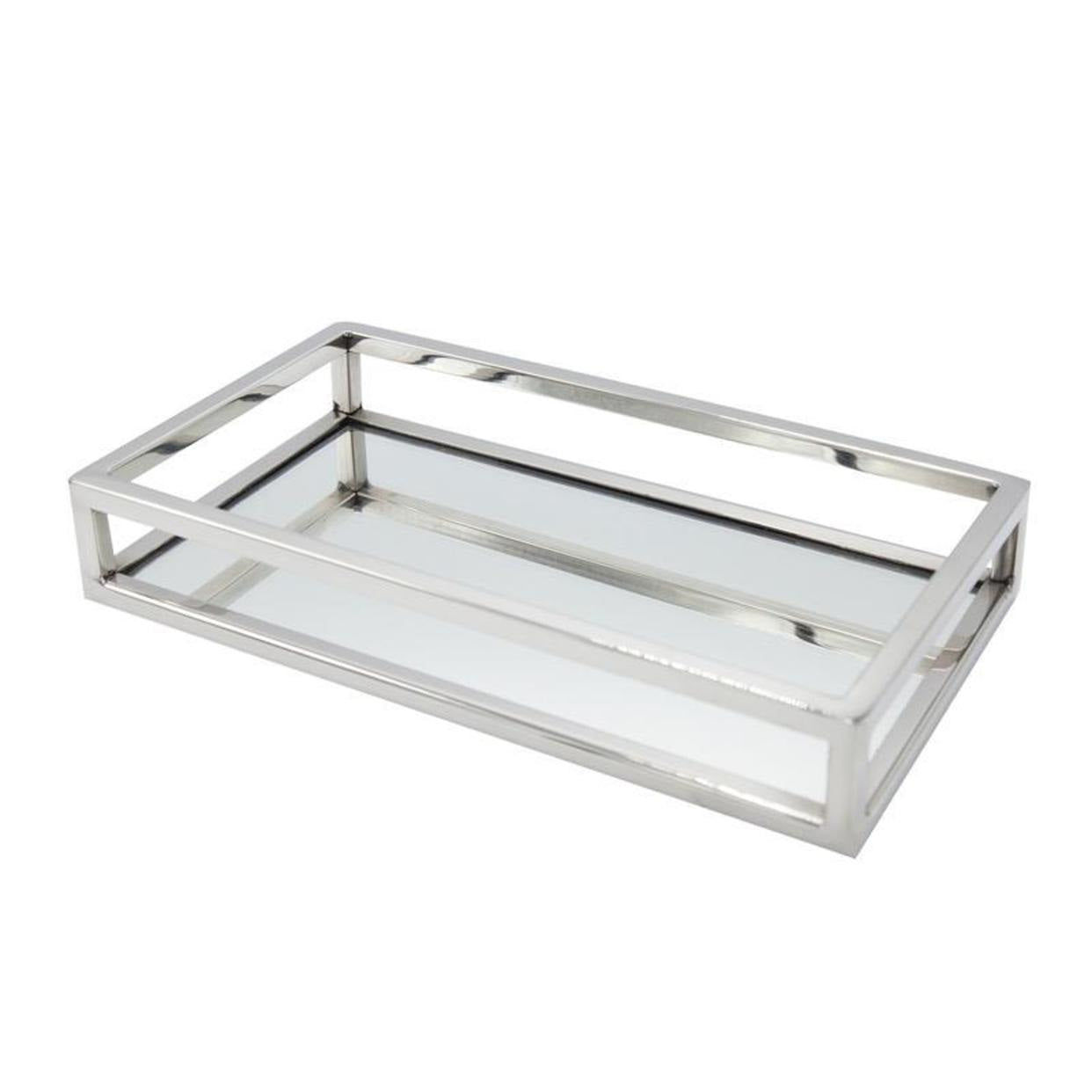 Chrome Mirror Rectangular Tray Small 30x17cm