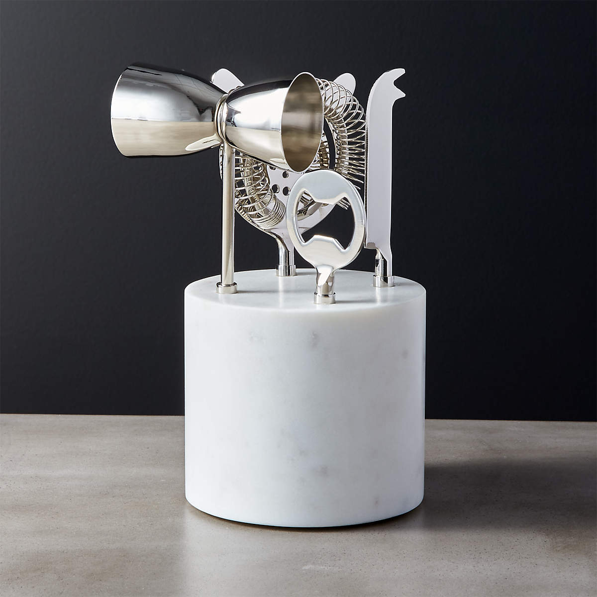 Coast Bar Set Marble Stainless Steel