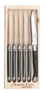 LAGUIOLE 6 PCE BLACK KNIFE SET