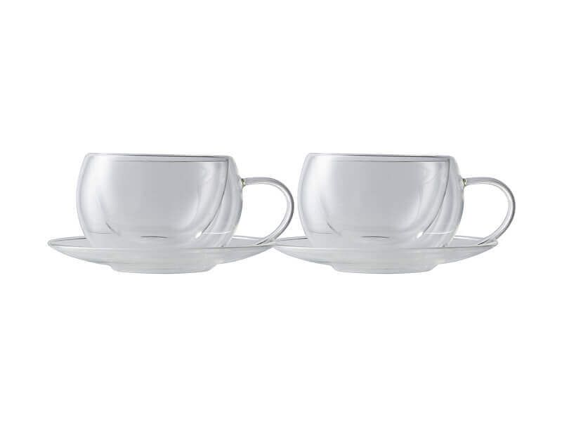 Maxwell and Williams Double Wall Cup and Saucer 270ml Set of 2 Pieces