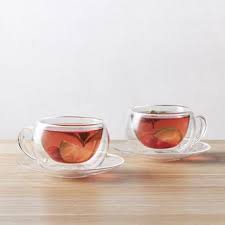 Maxwell and Williams Double Wall Cup and Saucer 80ml Set of 2 Pieces