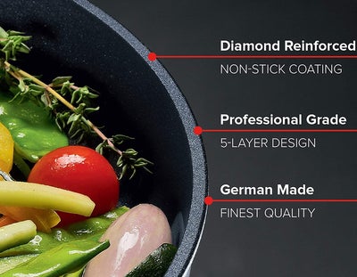 Woll Diamond Induction Sauté Pan Detachable Handle 32cm