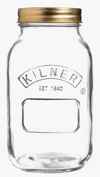 KILNER PRESERVE JAR 1L GOLD LID