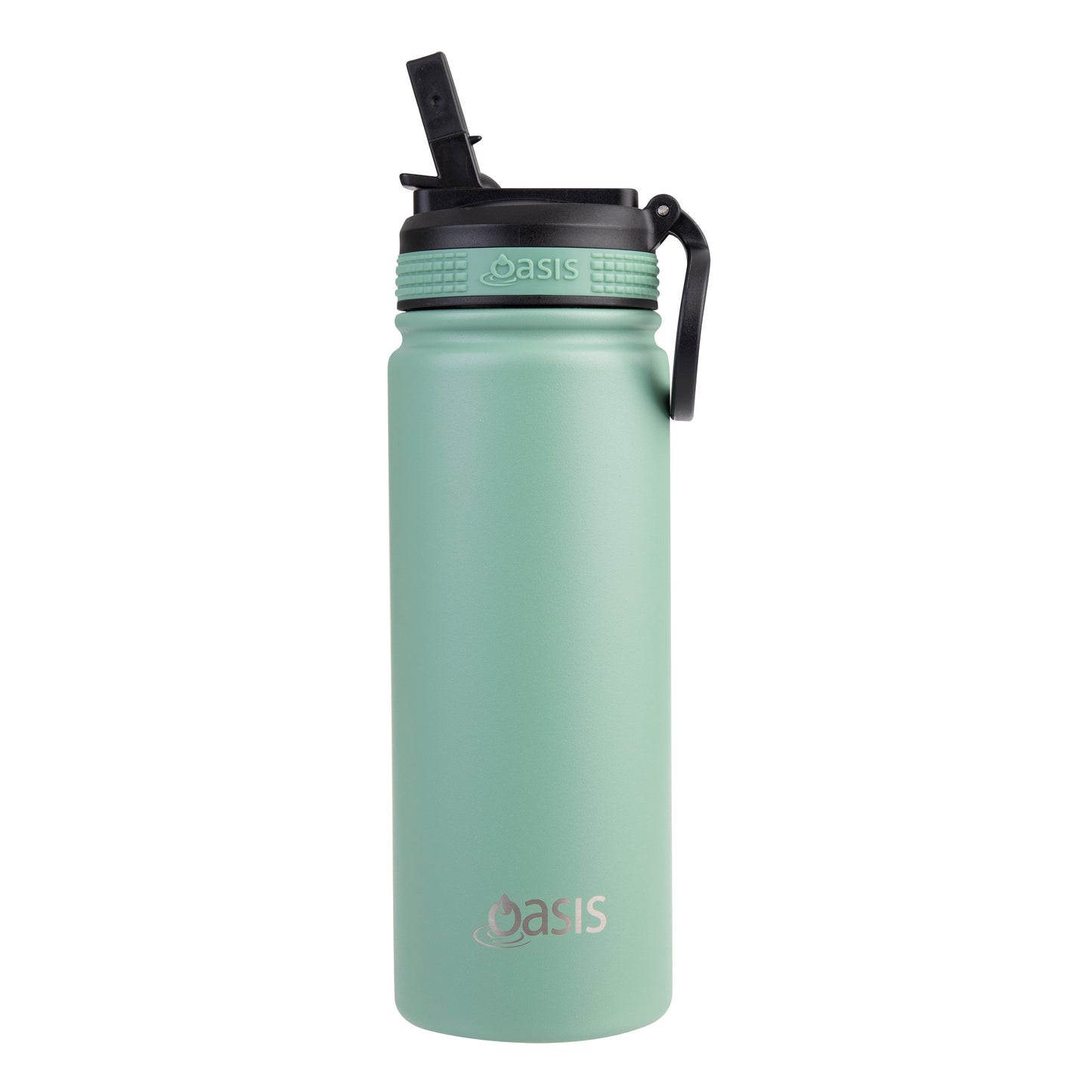OASIS CHALLENGER BOTTLE SAGE GREEN 550ML STRAW  S/S
