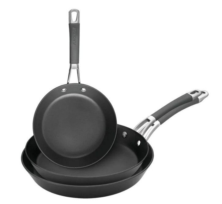 ANOLON ENDURANCE TRIPLE PACK FRYPANS 20CM/24CM/28CM