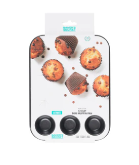 BAKERS SECRET ULTIMATE NON-STICK MINI MUFFIN PAN 12 CUP 25.6X19.7CM