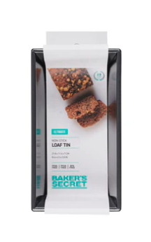 BAKERS SECRET ULTIMATE NON-STICK LOAF TIN BOX SIDED 22X11.5CM