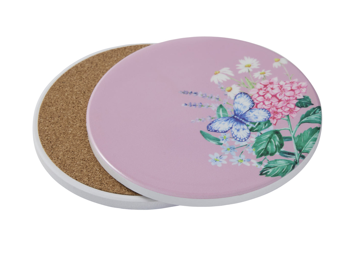 MW BOTANICA CERAMIC COASTER 10CM PINK