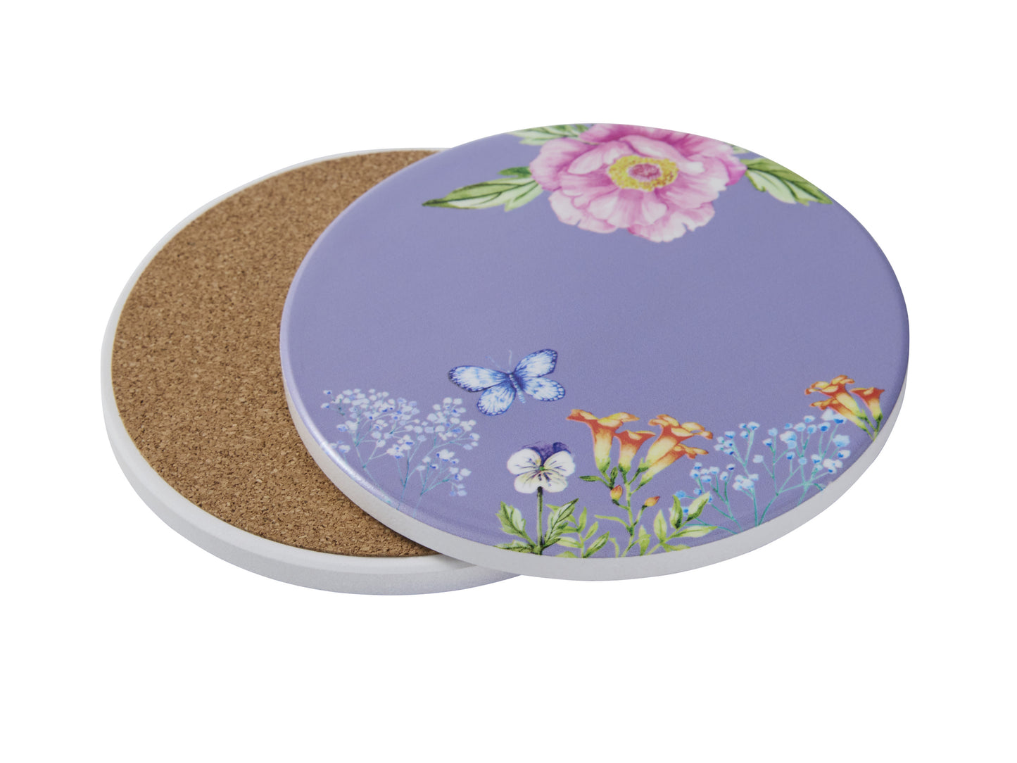 MW BOTANICA CERAMIC COASTER 10CM PURPLE