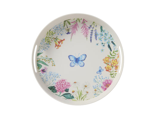 MW BOTANICA MELAMINE ROUND SERVING TRAY 35CM