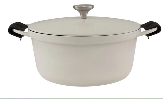 Maxwell & Williams Cast Lite Ecru Non-Stick Casserole 28cm 6.3L with lid