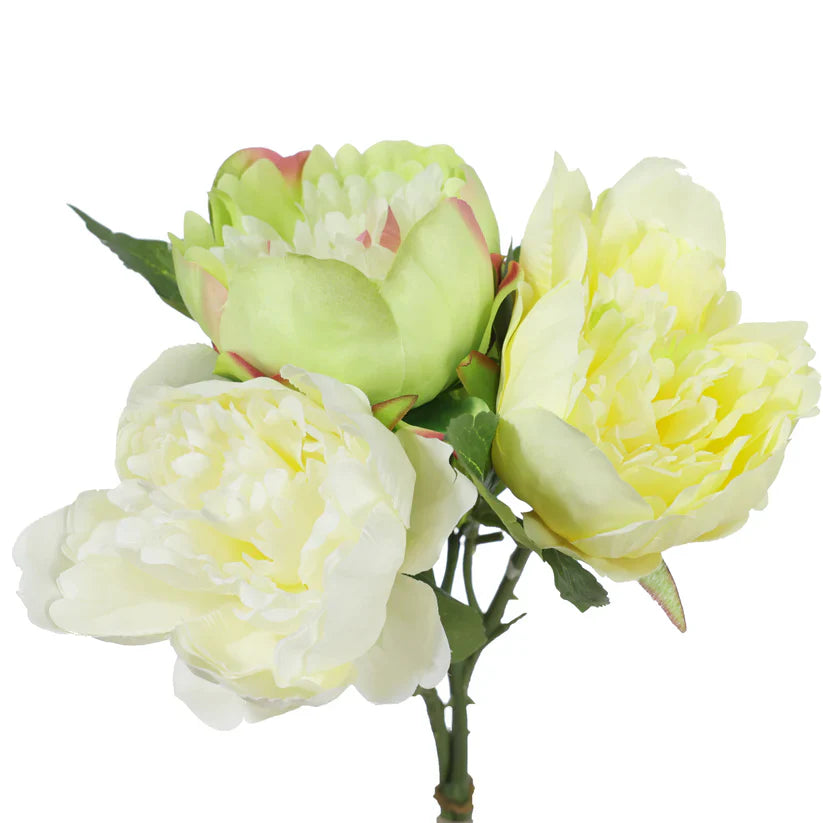 Peony Triple Bundle (Green Combo) 31cm Artificial