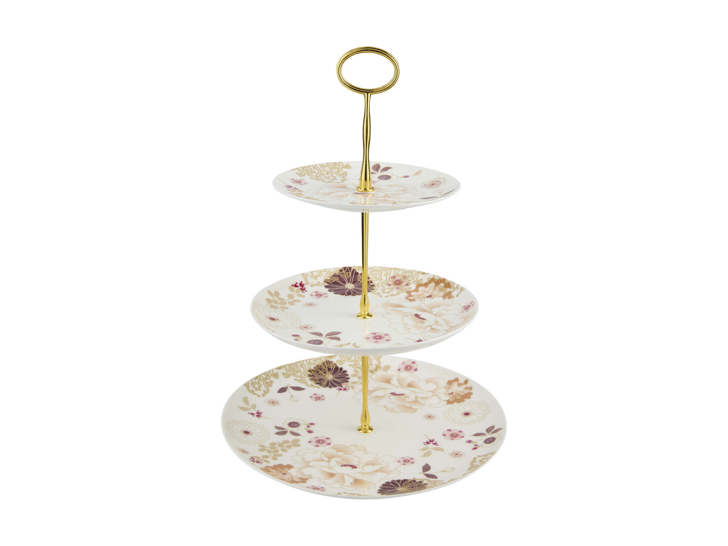MW KIMONO 3 TIER CAKE STAND WHITE GB