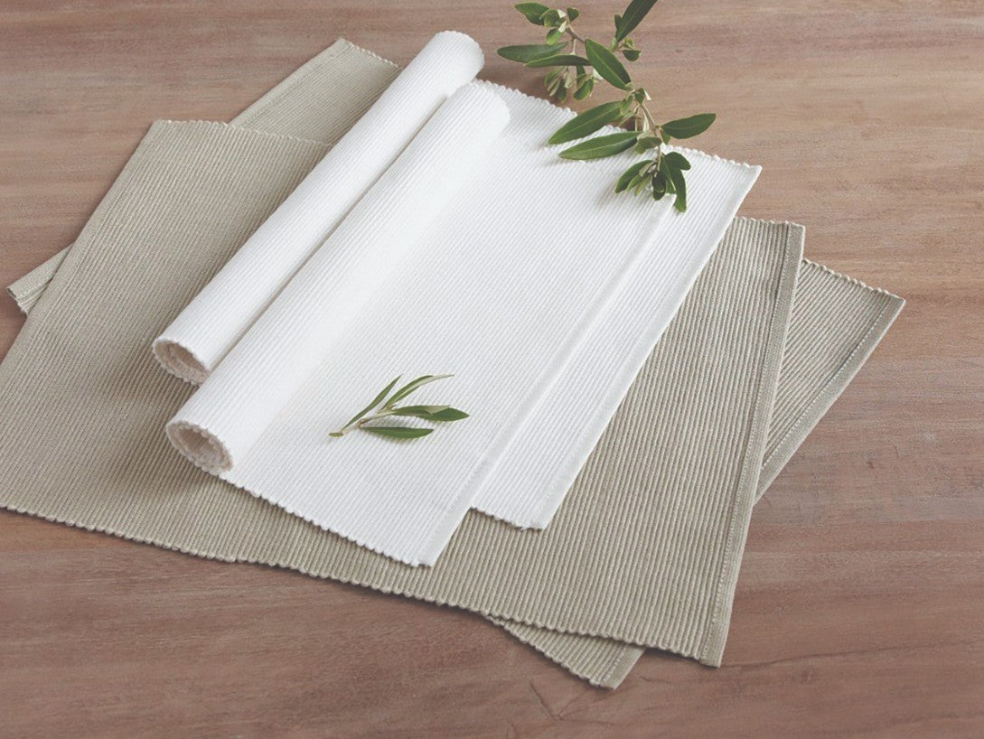 RIBBED PLACEMAT GREY 48x33CM LOLLIPOP