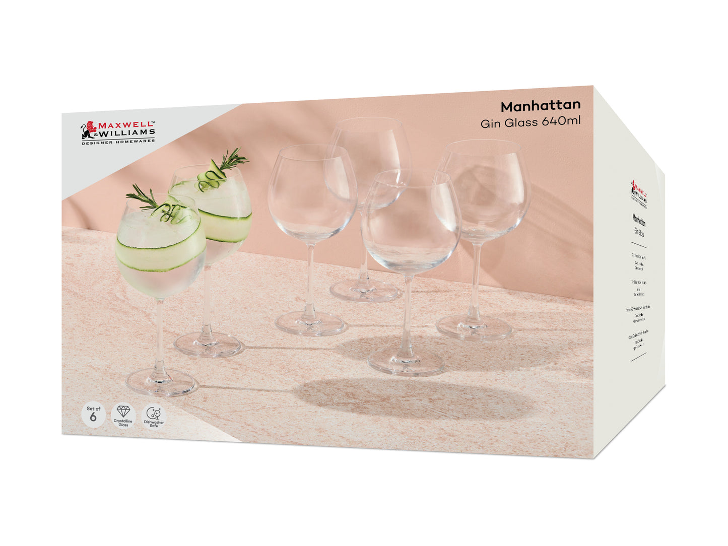 MW MANHATTAN GIN GLASSES 640ML SET6 GB