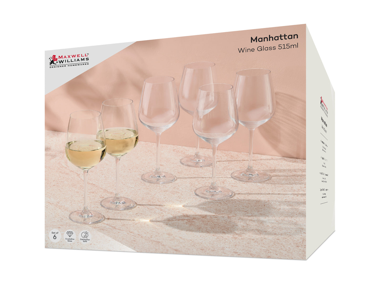 MW MANHATTAN WINE GLASSES 515ML SET6 GB
