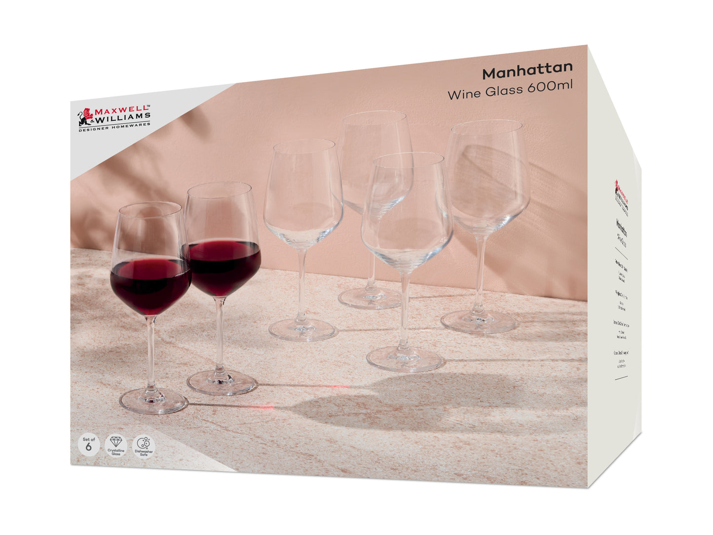 MW MANHATTAN WINE GLASSES 600ML SET6 GB