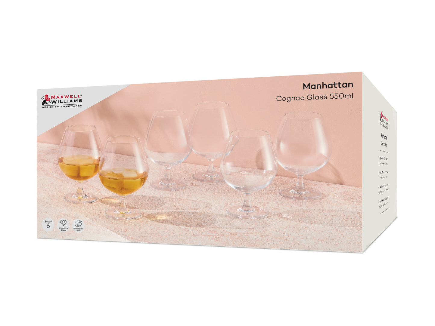 MW MANHATTAN COGNAC GLASSES 550ML SET6 GB