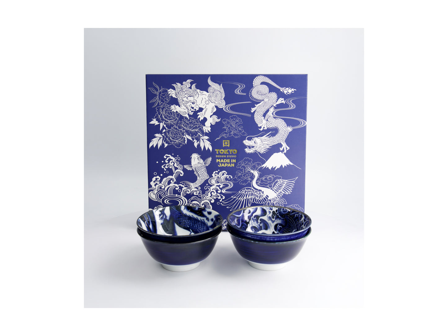 TOKYO JAPONISM BLUE BOWLS 14CM SET GB