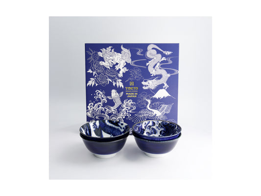 TOKYO JAPONISM BLUE BOWLS 14CM SET GB