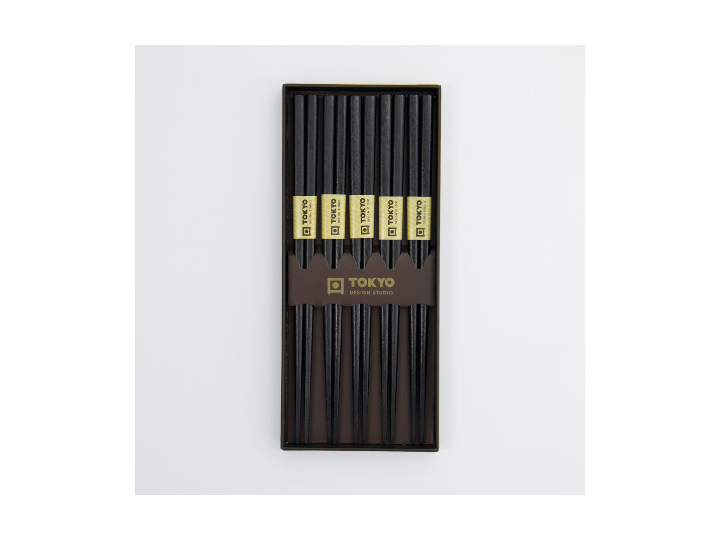 TOKYO CHOPSTICKS BLACK 5PC SQ SET GB