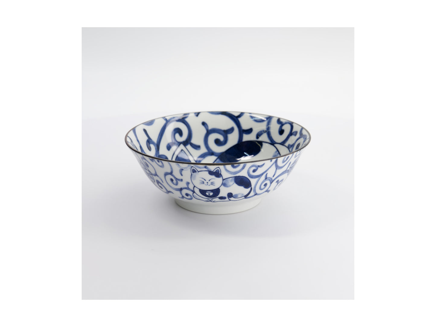 TOKYO KAWAII CAT SWIRL RAMEN BOWL 20CM
