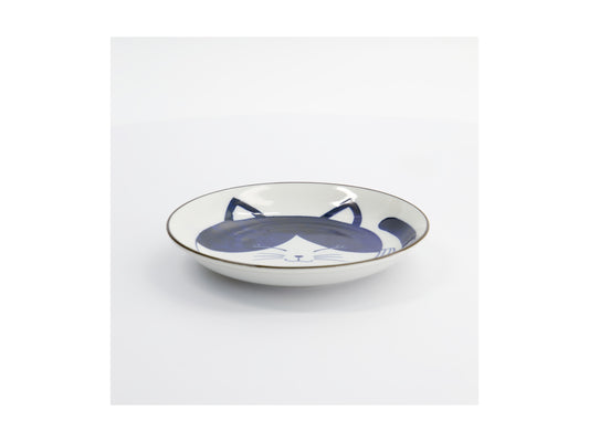 TOKYO KAWAII CAT BLUE PLATE 16.5CM