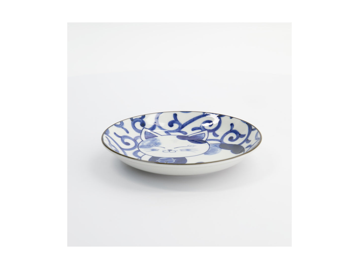 TOKYO KAWAII CAT SWIRL PLATE 16.5CM