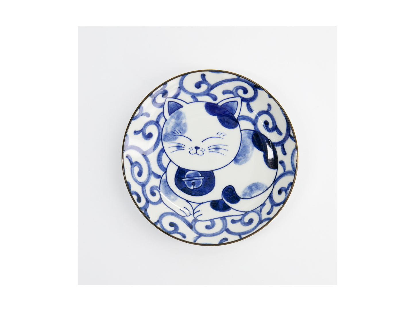 TOKYO KAWAII CAT SWIRL PLATE 16.5CM