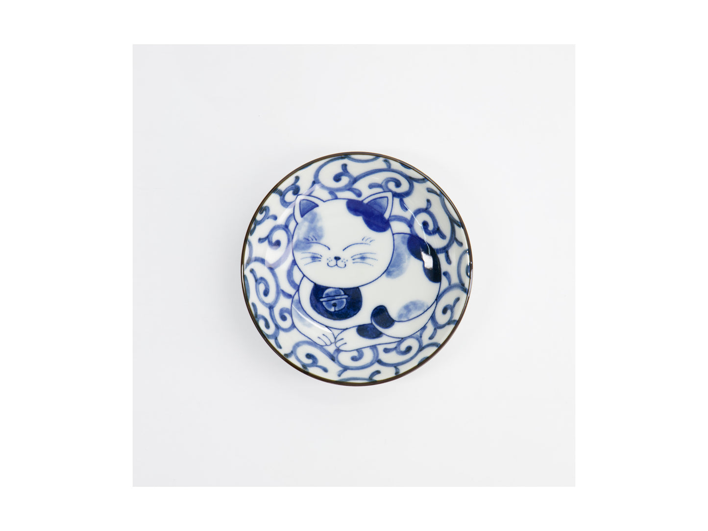 TOKYO KAWAII CAT SWIRL SAUCE DISH 10CM