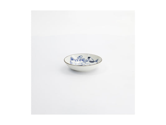 TOKYO KAWAII CAT TWIN SAUCE DISH 10CM