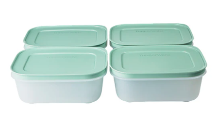 Airtight Tupperware food storage containers set of 4 for meal prep and leftovers