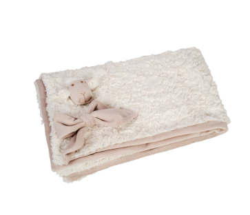 Lamb Snugs Ivory Soft Baby Blanket for newborn babies and toddlers