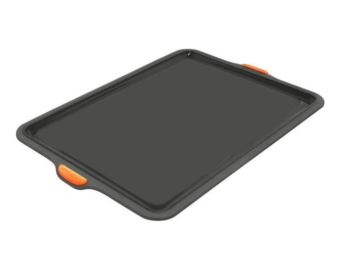 Bakemaster silicone baking tray 38x27cm non-stick heat resistant large oven tray for baking and roasting