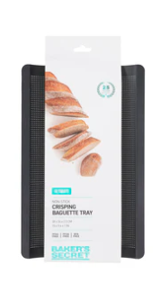 Baker’s Secret non-stick baguette crisping tray 38x24cm for homemade bread