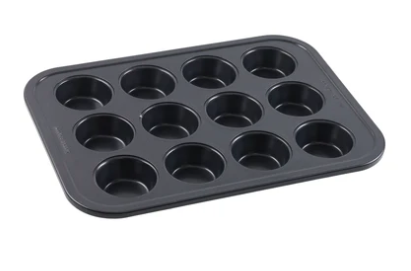 12 cup muffin baking tray non-stick easy release bakeware