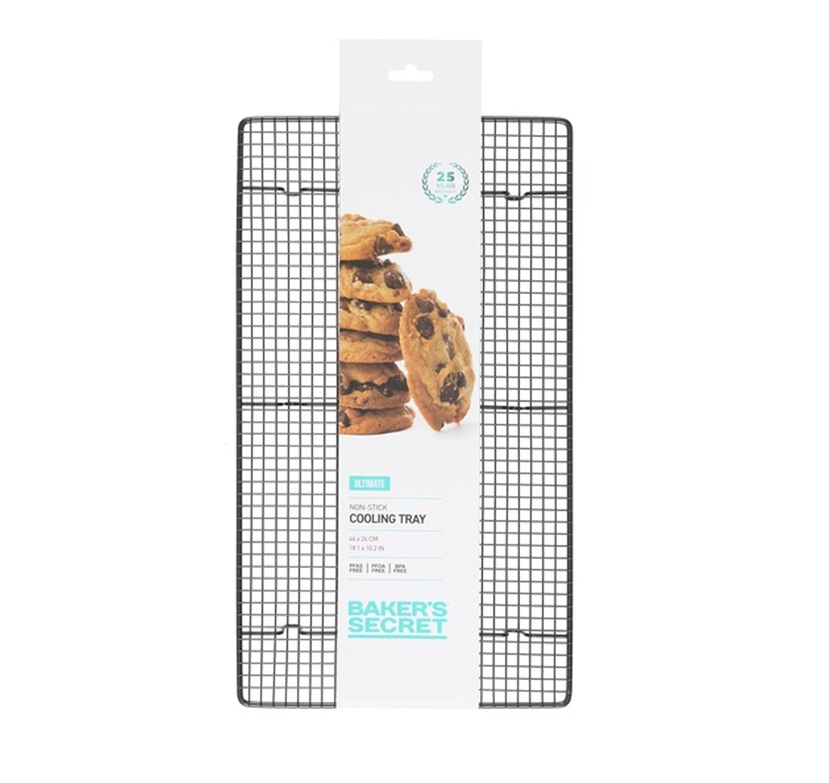 Non-stick cooling rack for cakes, cookies and pastries