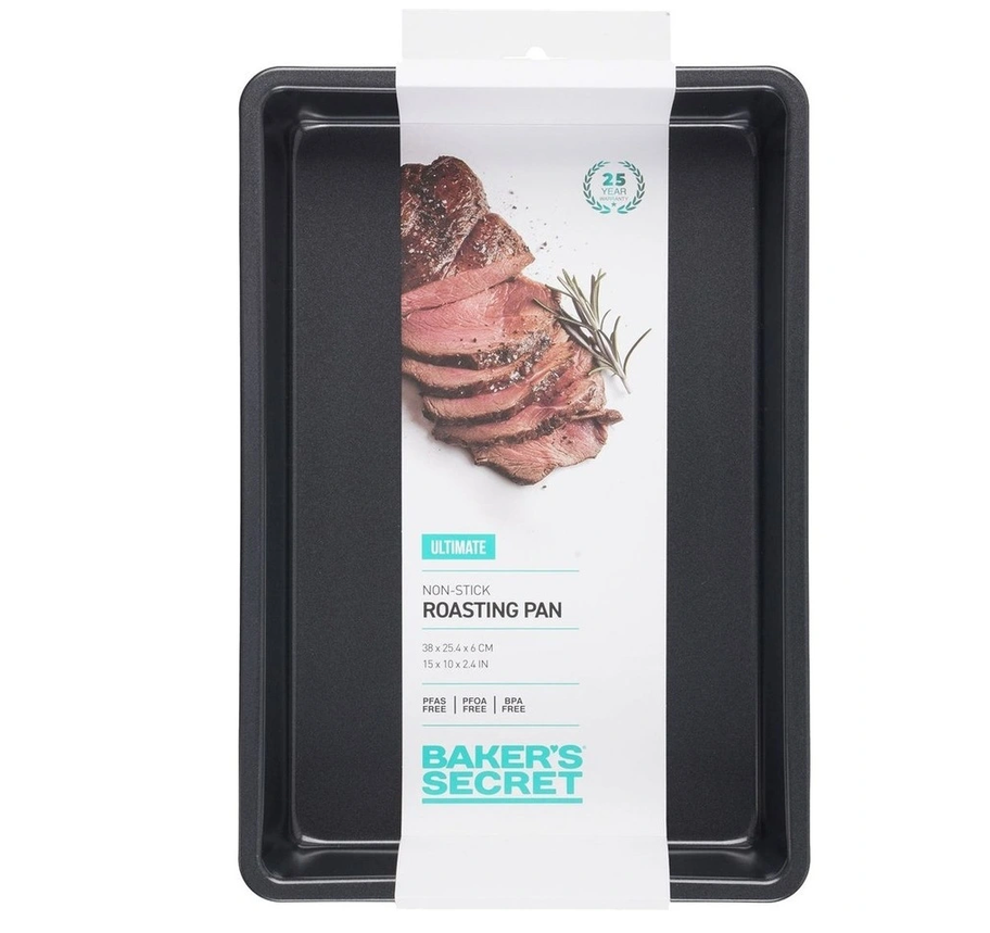 Bakers Secret Non-Stick Large Roasting Pan for Baking and Roasting