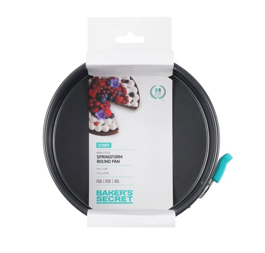 Non-stick springform cake pan for baking cheesecakes and cakes