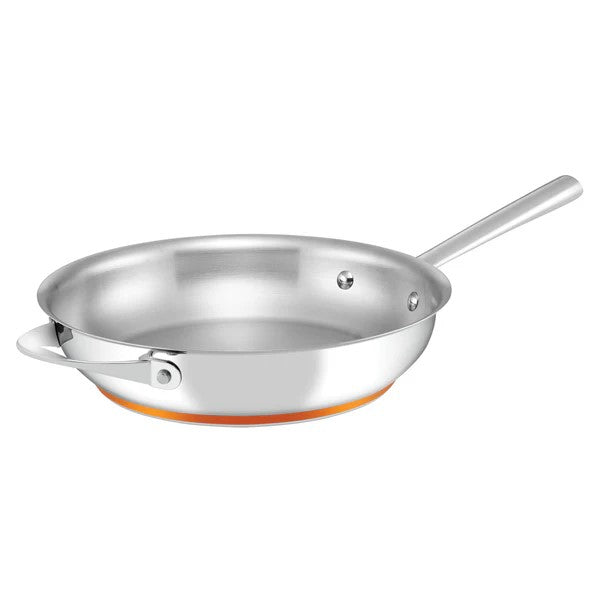 Essteele Per Vita Copper Base Stainless Steel Frypan 28cm Open French Skillet for fast and even heat distribution