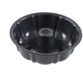 Durable non-stick fluted ring pan for easy cake release