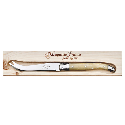 Laguiole Jean Neron Light Horn Cheese Knife for serving and slicing gourmet cheese