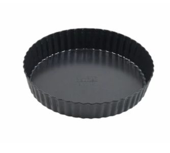 Durable non-stick quiche pan for easy food release