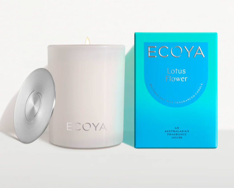 Floral scented ECOYA candle for home décor and relaxation